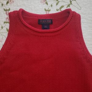 Red Sweater Tank Top